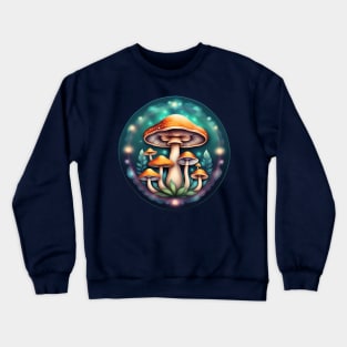 Mushroom Family Mandala Crewneck Sweatshirt